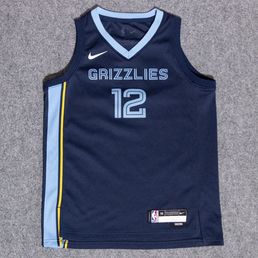 Nike Ja Morant #12 Memphis Grizzlies Jersey Youth Medium Away NBA Blue Dri-Fit